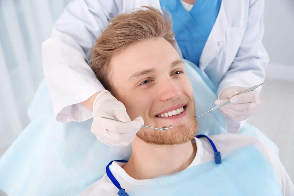 Patient in dental chair